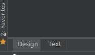 Android Studio 中的两个标签页:Design 和 Text