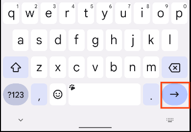 Gambar menampilkan ikon Buka untuk membuka target teks di input.