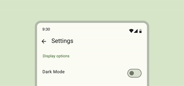 显示正在使用深色模式开关的视频。 eabf96ad496fd226.gif