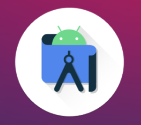 此图片显示了 Android Studio 的徽标。