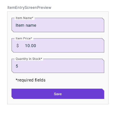 Editar layout dos itens com o nome, o preço e a quantidade em estoque