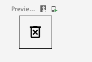 Aperçu de l'icône de suppression dans Android Studio