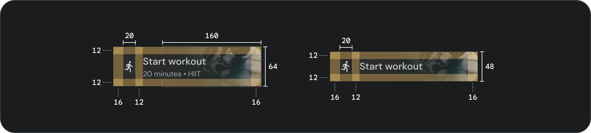 Especificações do botão de imagem