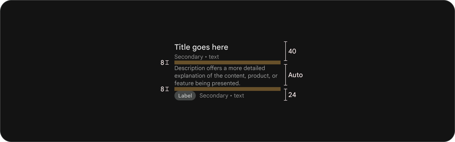 Specifiche per i blocchi dei contenuti