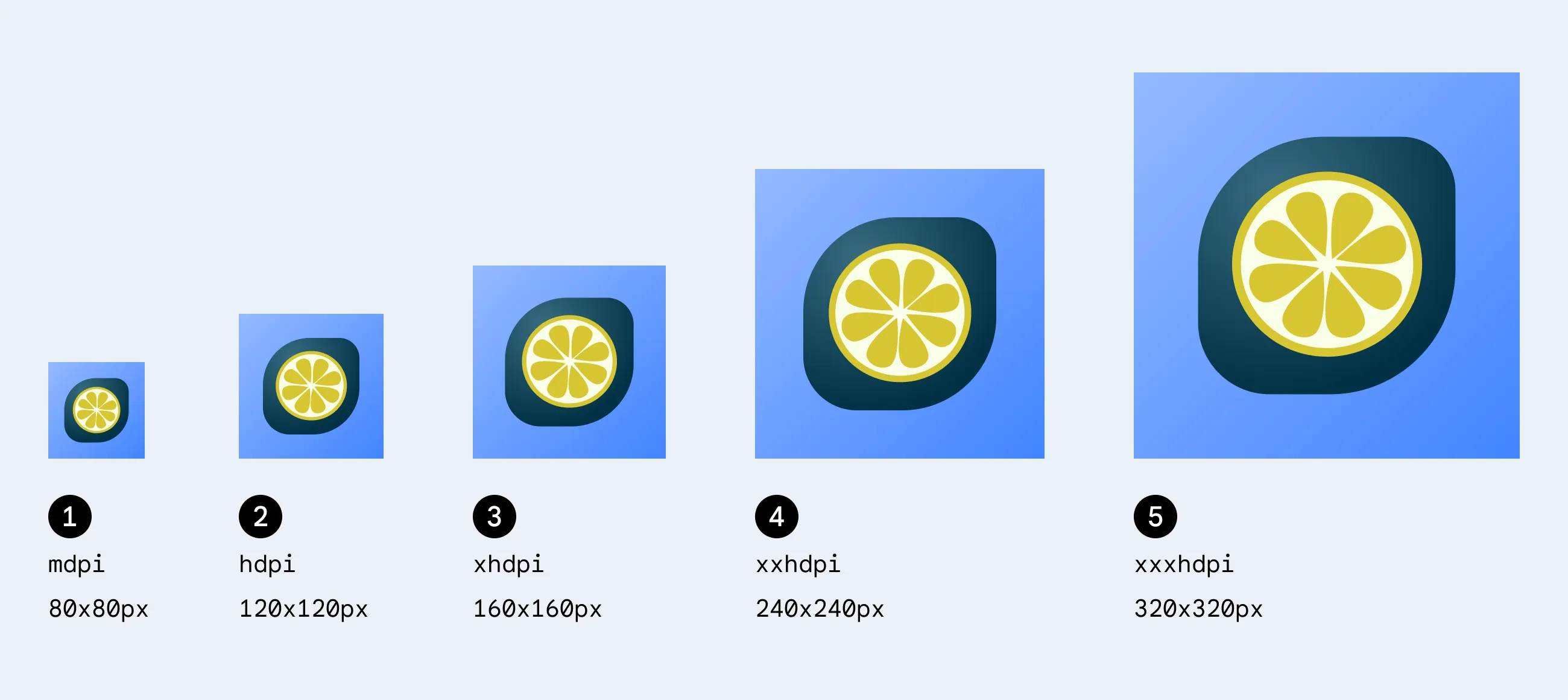 Tailles des icônes de lanceur