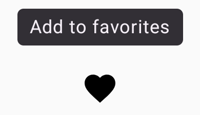 Single-line tooltip containing the text 'Add to favorites' displayed above a heart icon. The tooltip appears on hover or long-press.