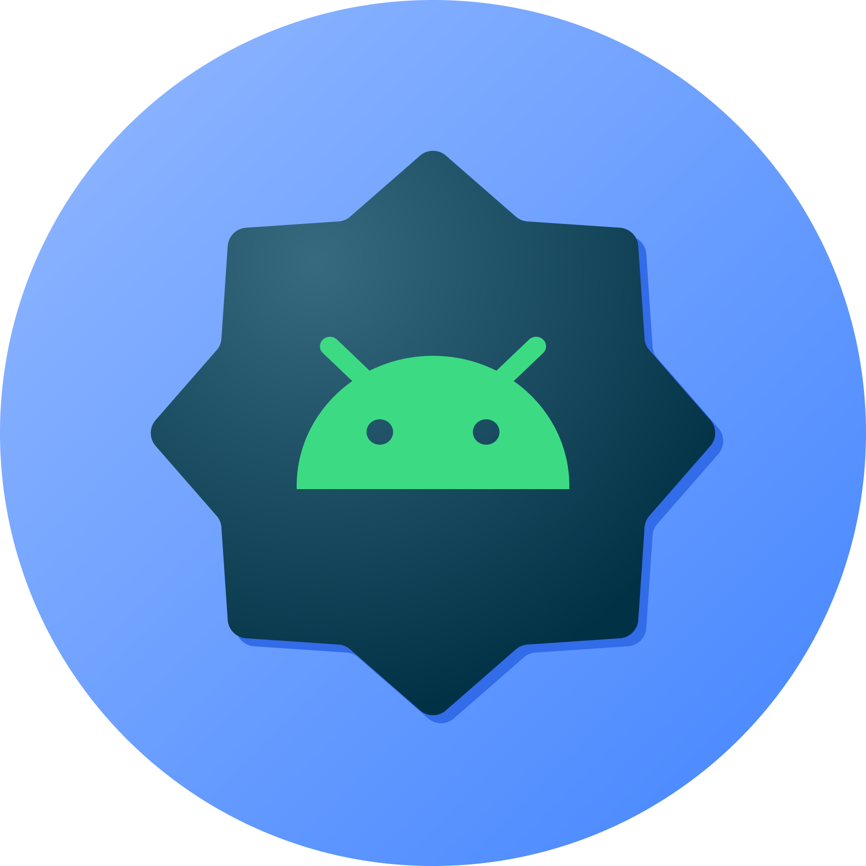 An example showing the icon from the preceding figure overlaid on a
circular mask.