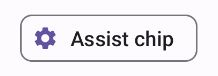 شريحة مساعدة بسيطة تعرض رمزًا رئيسيًا وتسمية نصية.