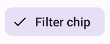 Chip filter yang dipilih, dengan tanda centang dan latar belakang berwarna.