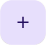 Un pulsante di azione mobile standard con angolo arrotondato, ombra e icona &quot;aggiungi&quot;.
