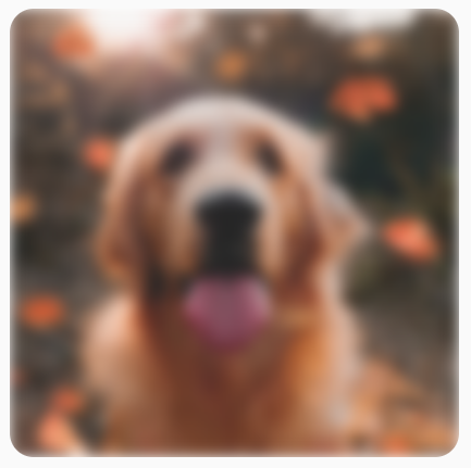 A dog with a strong blur effect applied, making it appear indistinct and out of focus.