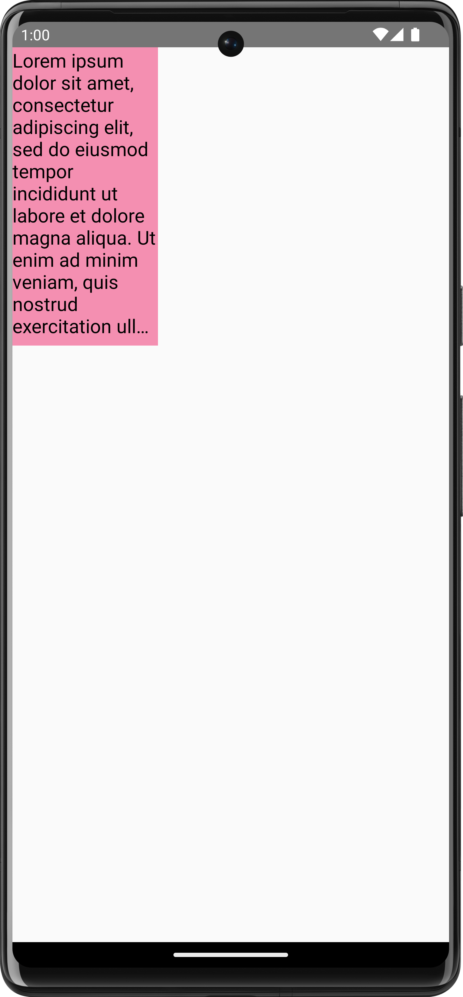 Testo disegnato su sfondo rosa, con tre puntini di sospensione che interrompono il testo.