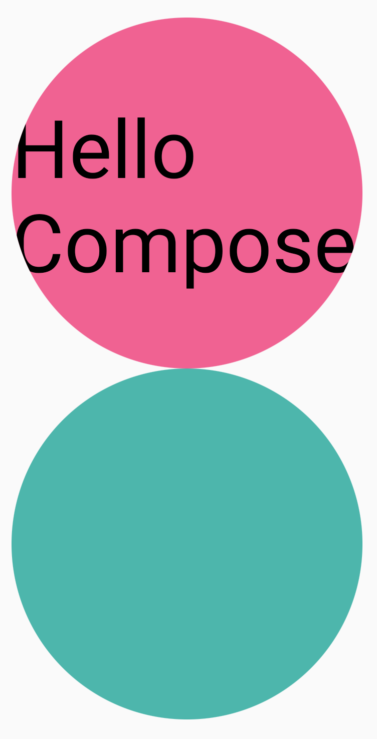 הקליפ הוחל על רכיב Box composable