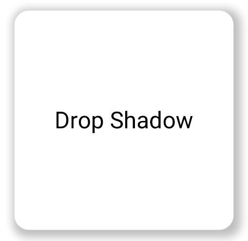 یک سایه خاکستری که دور یک شکل مستطیلی سفید افتاده است.