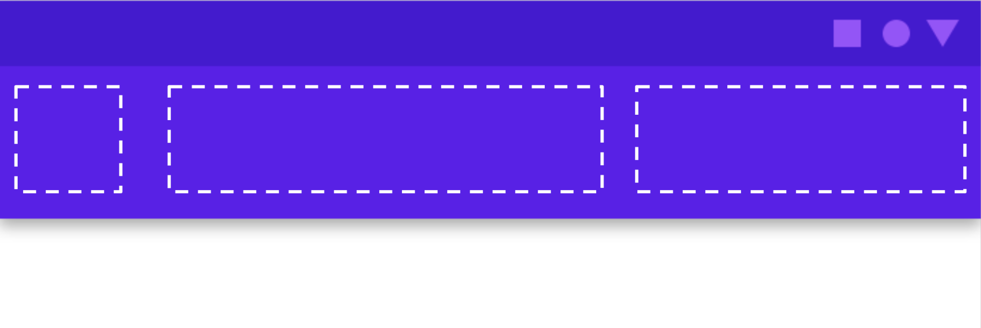 Diagrama mostrando os slots disponíveis em uma barra de apps com componentes do Material Design.