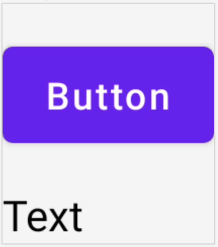 ConstraintLayout で配置されたボタンとテキスト要素を示しています