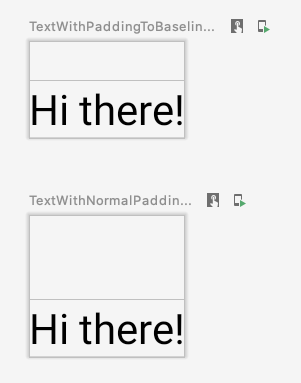 Multiple previews of text elements; one shows ordinary padding between elements, the other shows padding from one baseline to the next