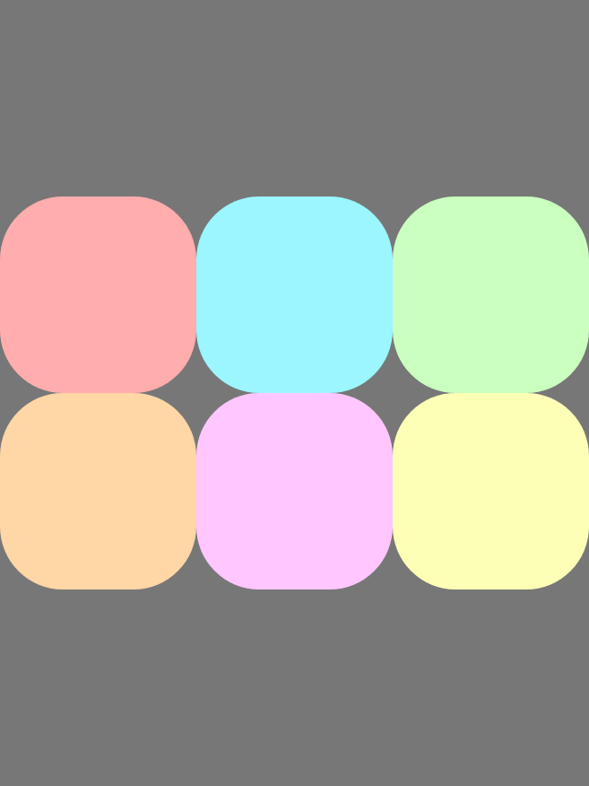 Multiple lines of items aligned to the center of the cross axis.