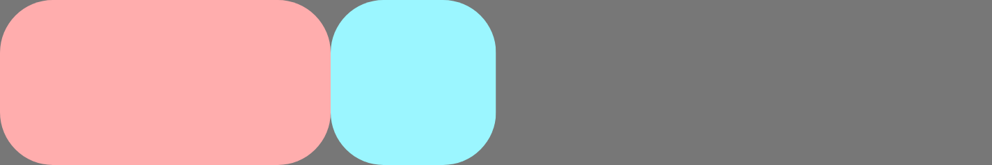 Items sized to a fixed dp value using basis.