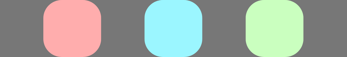 Предметы распределены вдоль главной оси, вокруг них равномерно распределено пространство.