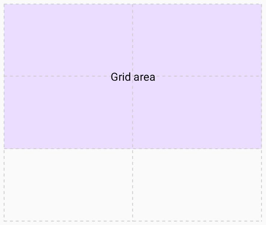 A grid area that consists of four grid cells.