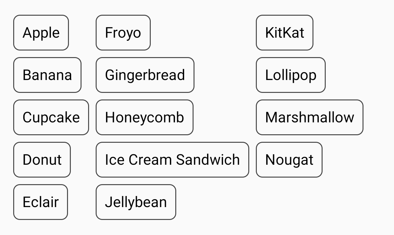 No fill max column width set