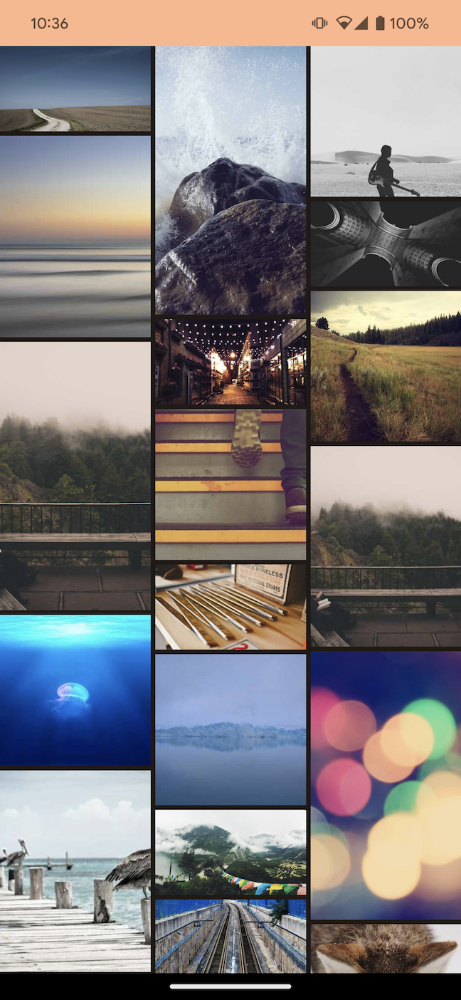 Lazy staggered grid of images in Compose