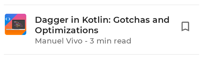 Element listy z obrazem, tekstem i ikoną zakładki