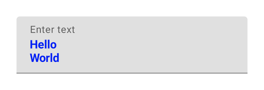 Ein mehrzeiliges TextField mit zwei bearbeitbaren Zeilen und dem Label