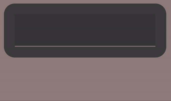Text being typed in a text field, displaying a rainbow gradient effect.