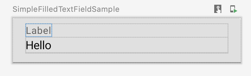 O usuário passa o cursor sobre uma visualização, fazendo com que o Studio mostre os contornos dos elementos combináveis.