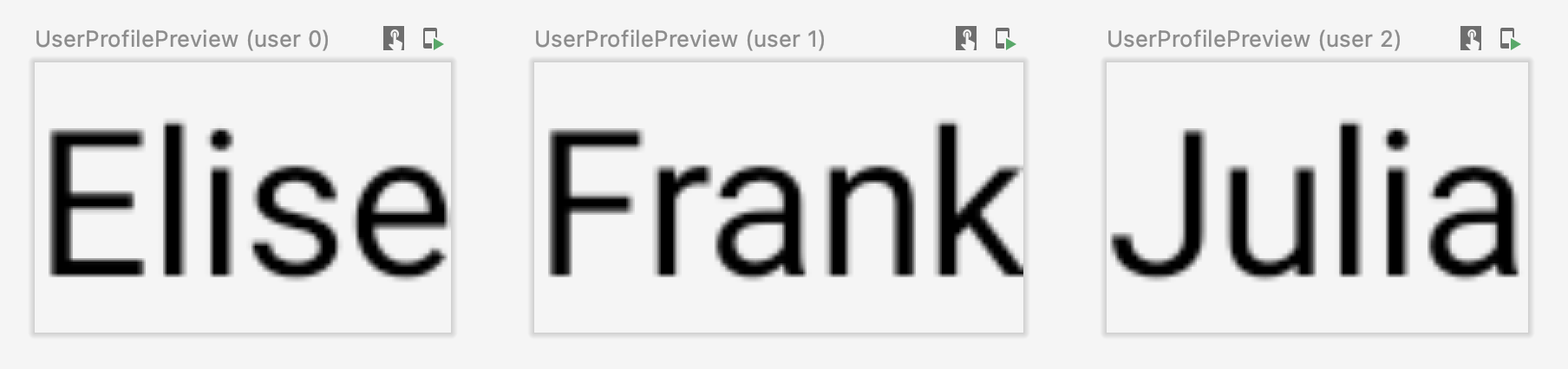 ตัวอย่างที่แสดงคอมโพสิเบิลของ Elise, Frank และ Julia