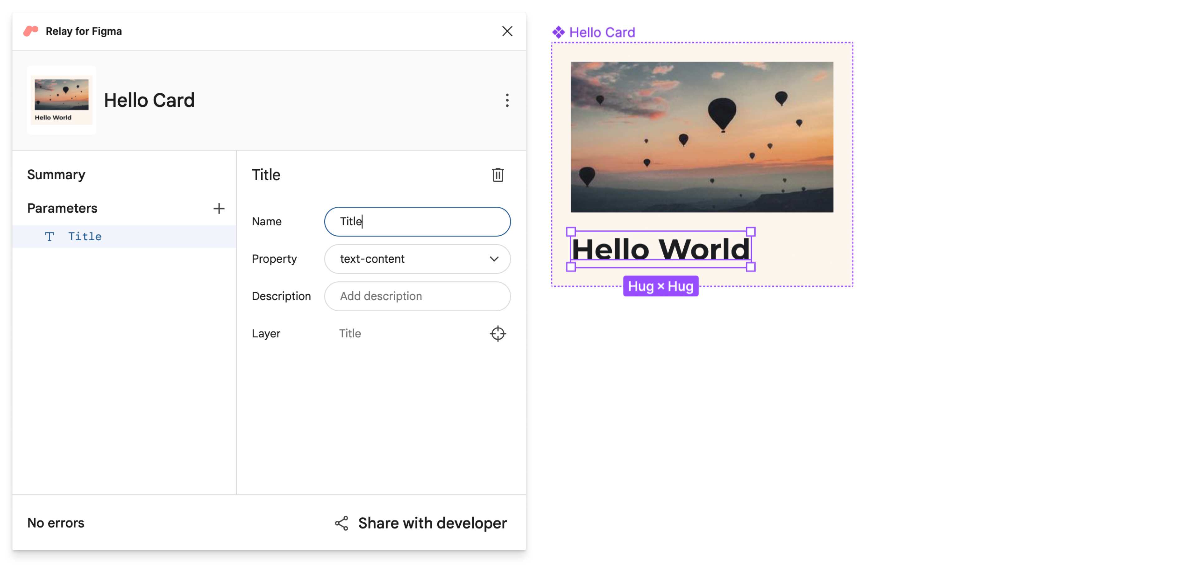 Detail parameter dalam plugin Figma