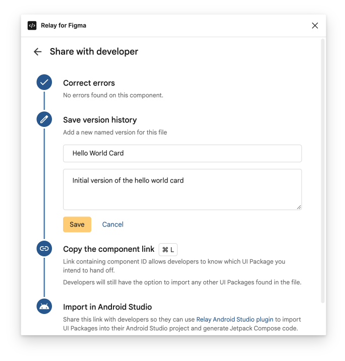 Kotak ringkasan di plugin