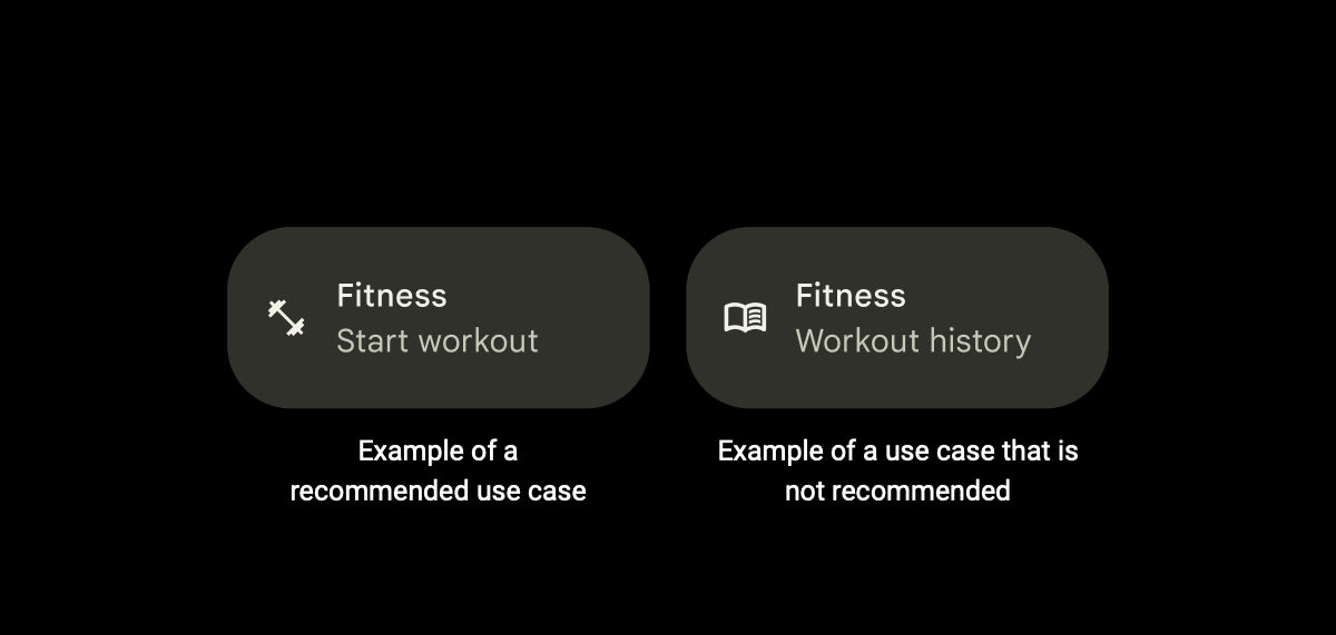 Casi d&#39;uso dei riquadri dell&#39;app per il fitness