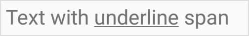 An image showing how to underline text using an `UnderlineSpan`