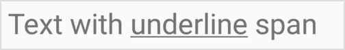 這張圖片顯示如何使用 `UnderlineSpan` 為文字加上底線