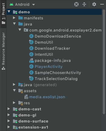 Das Projekt in Android Studio