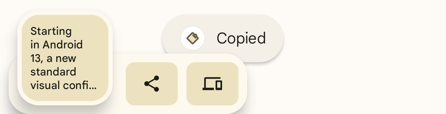 Publiez un toast après une copie dans l&#39;application.