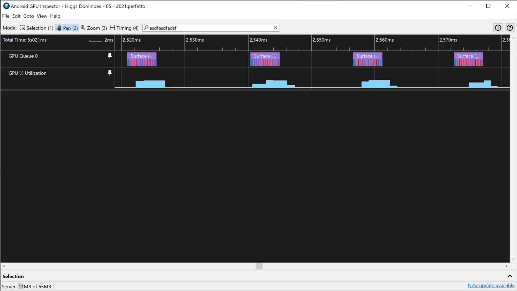 选定帧的几个 Vulkan 事件的屏幕截图。