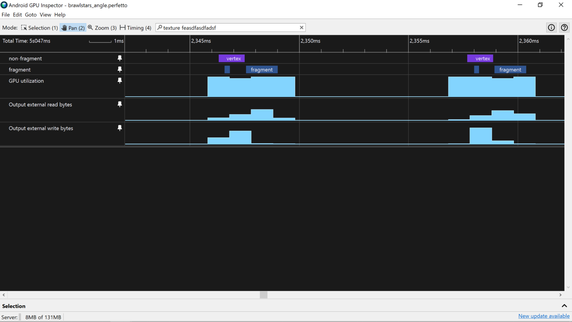 Tracce contatore esterno di output