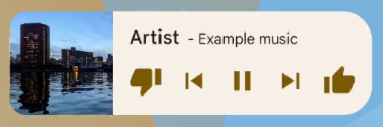 Beispiel für ein Musik-Widget