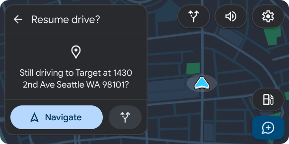 地图 + X，包含带有主要和次要操作按钮的消息模板