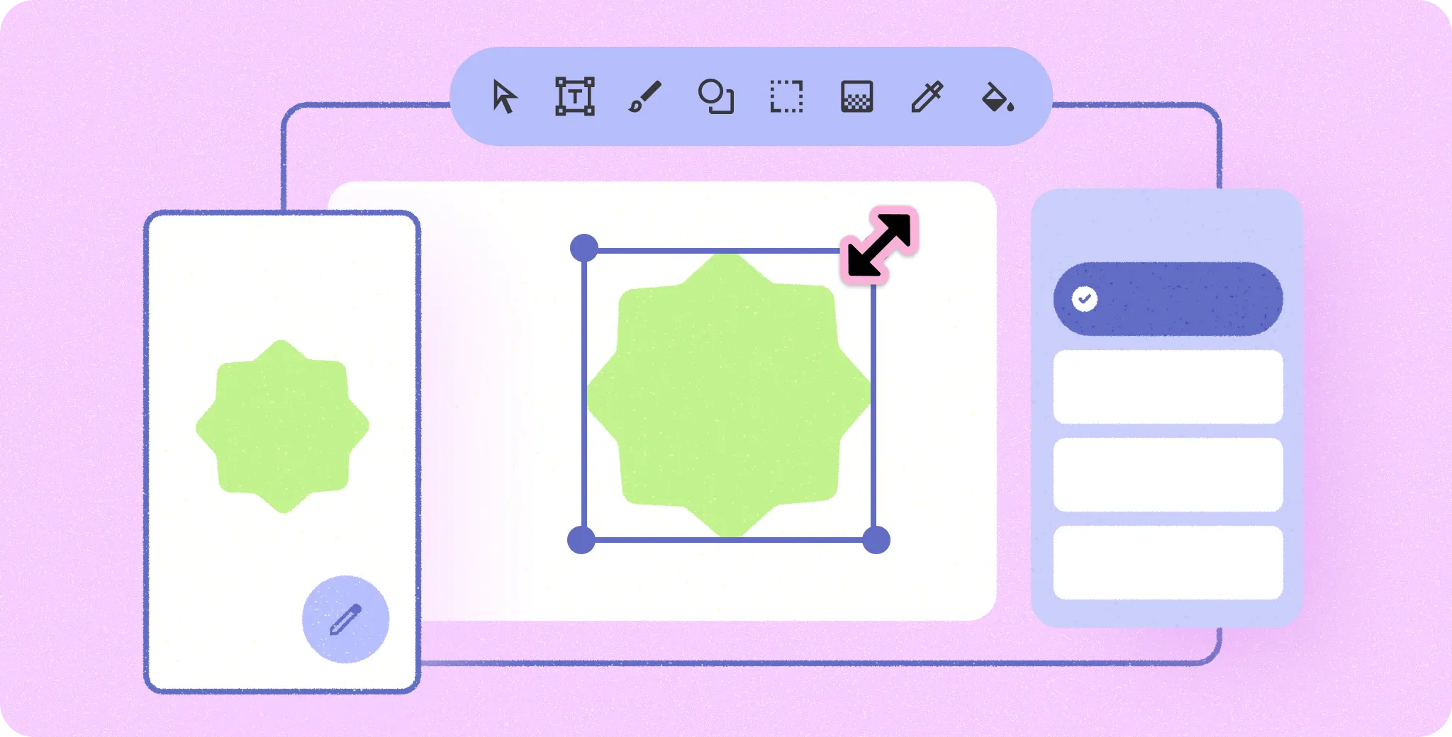 应用线框图可适应各种尺寸。