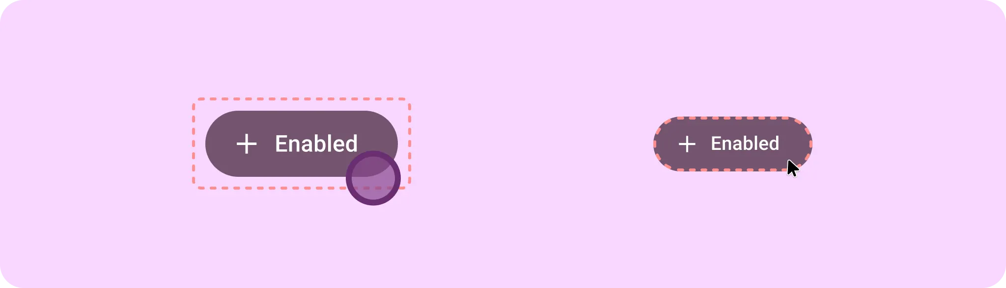 Button target sizes between mobile and desktop