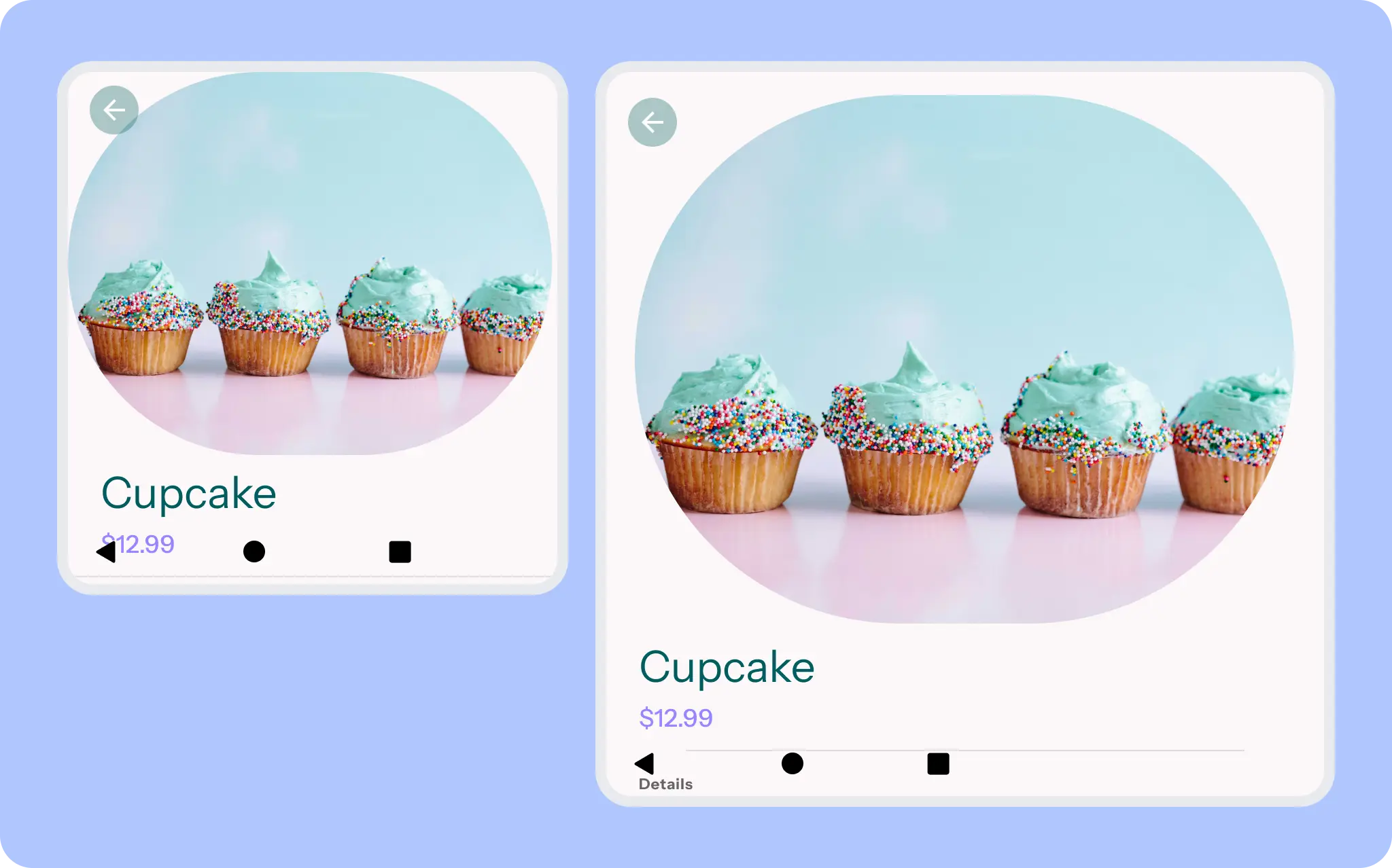 Layout changes and component change