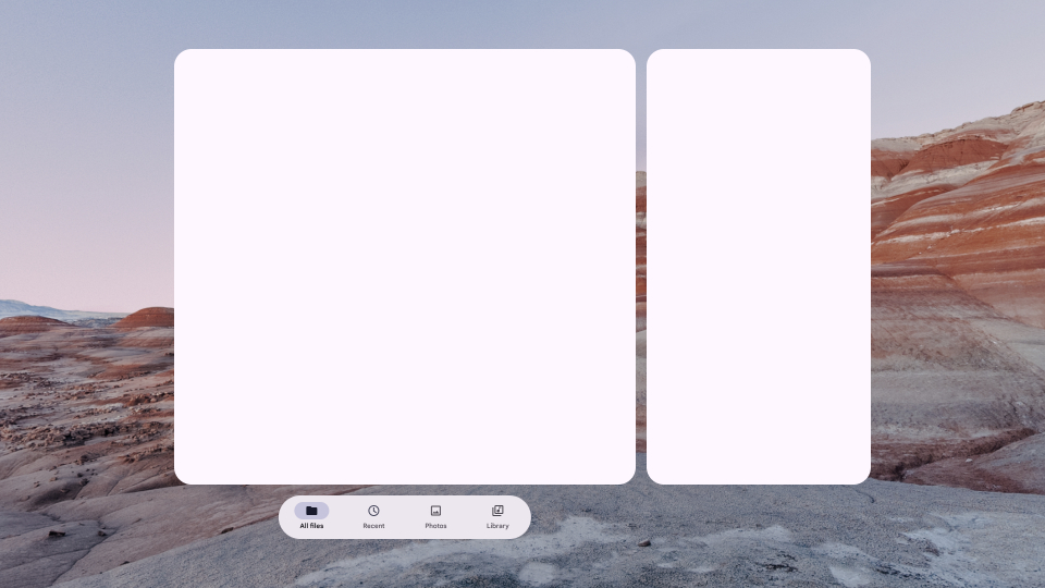 Pasek nawigacji przestrzennej z Material Design w trybie Full 3D
