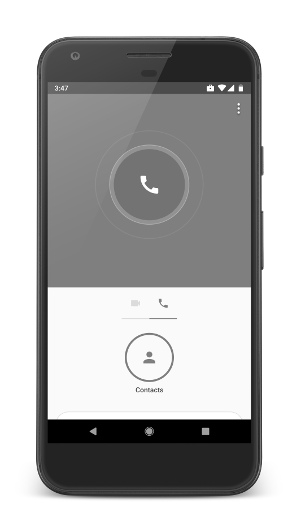 Exemplo de um app de chamadas