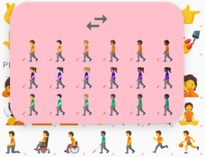 Emoji mit umgekehrter Richtung nach links