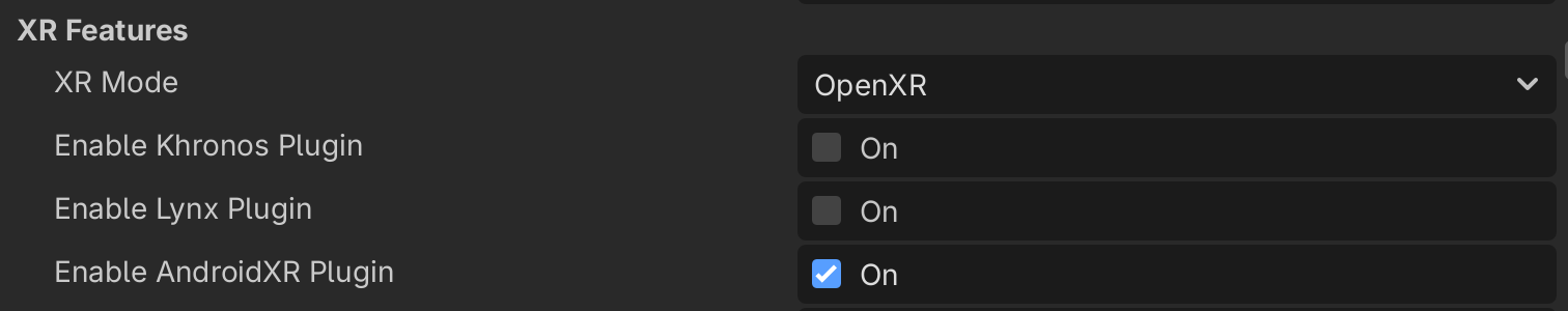 Configure the options in the 